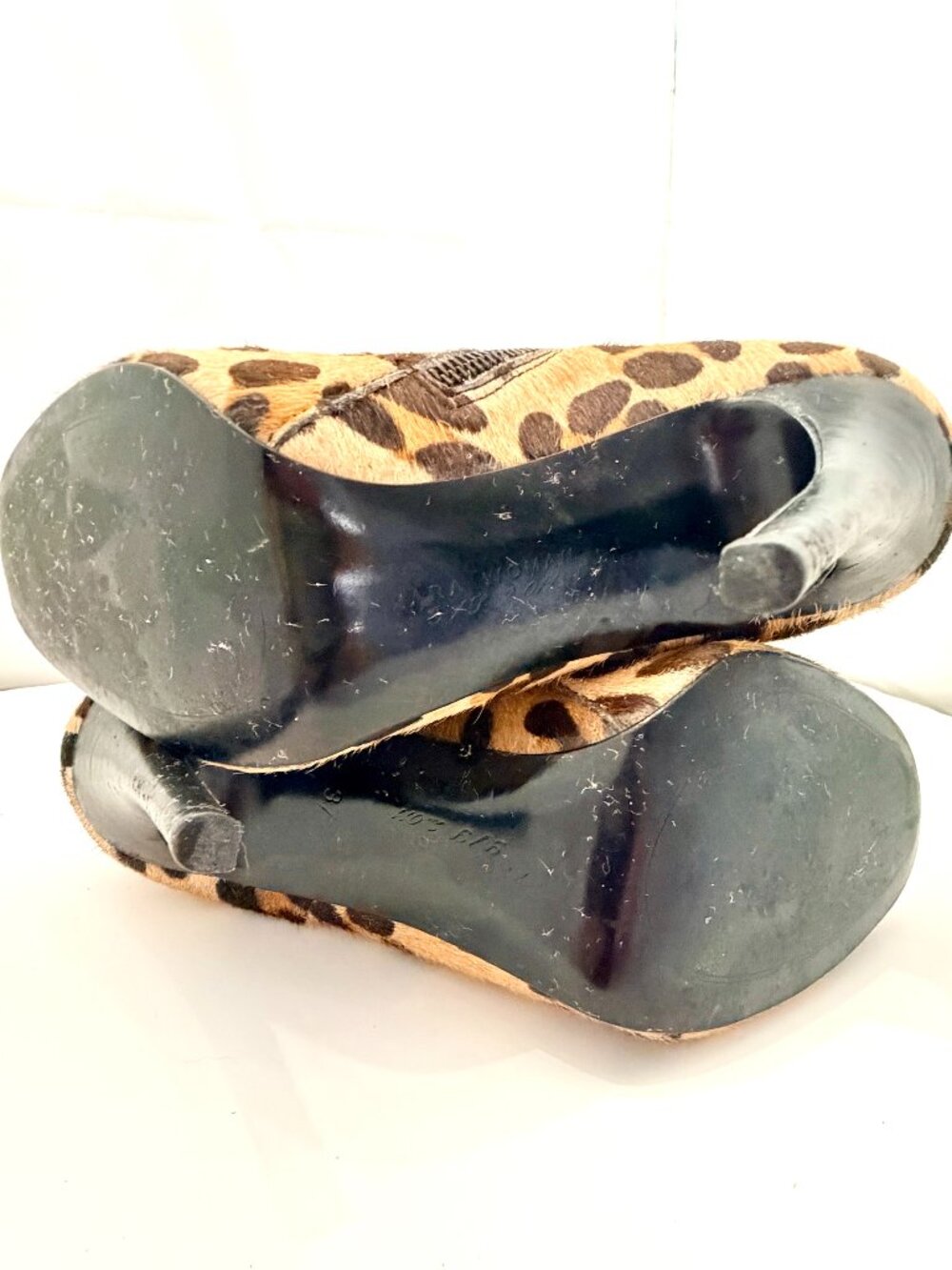 Zara Woman Cruise Collection Leopard Print Calf Hair Ankle Booties - Size 6-1/2 - Picture 5 of 9